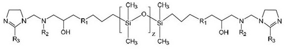 Low-yellowing hydrophilic block polyether amino silicone oil and preparation method thereof