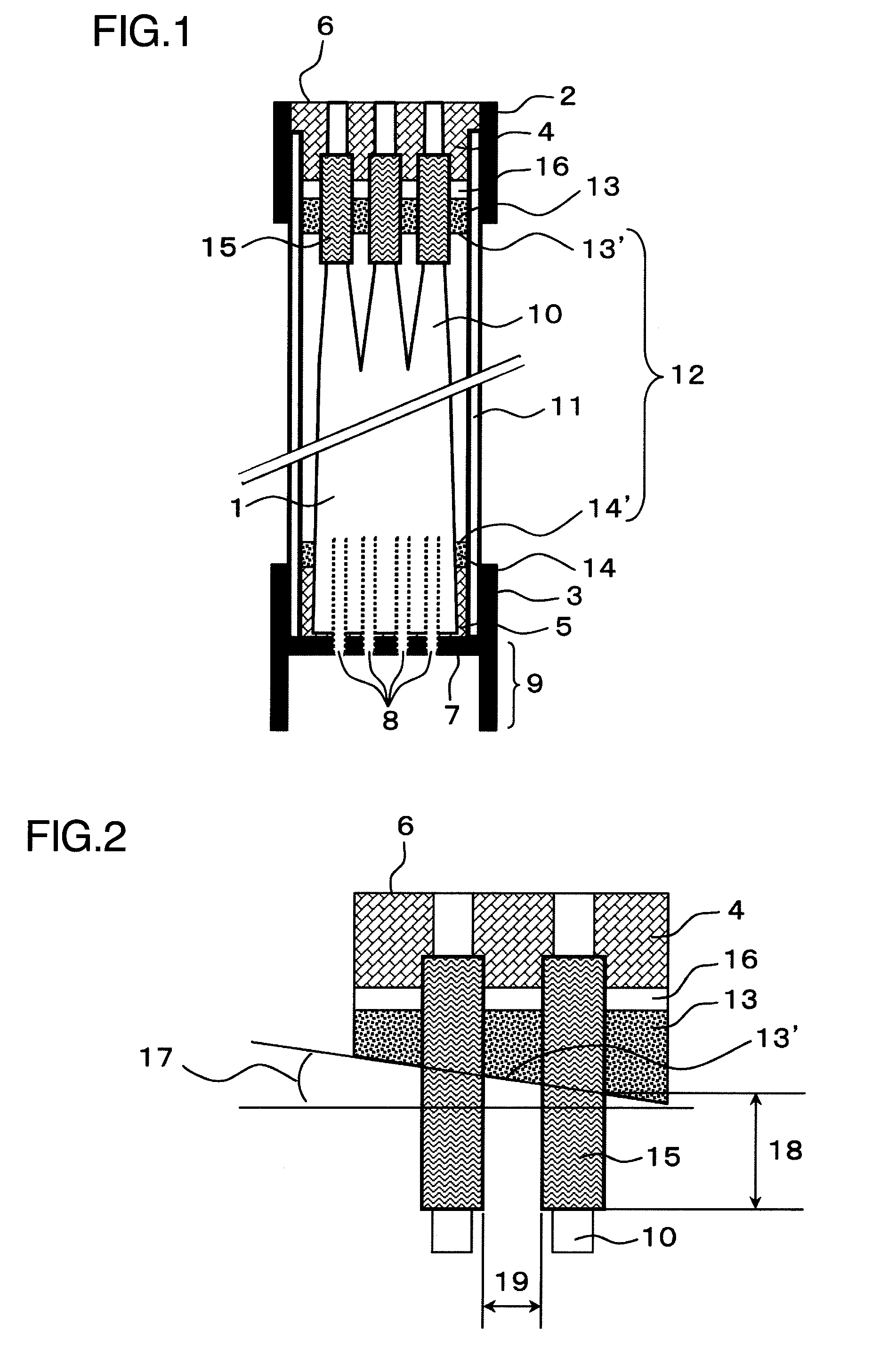 Hollow fiber membrane module with covered membrane outer periphery
