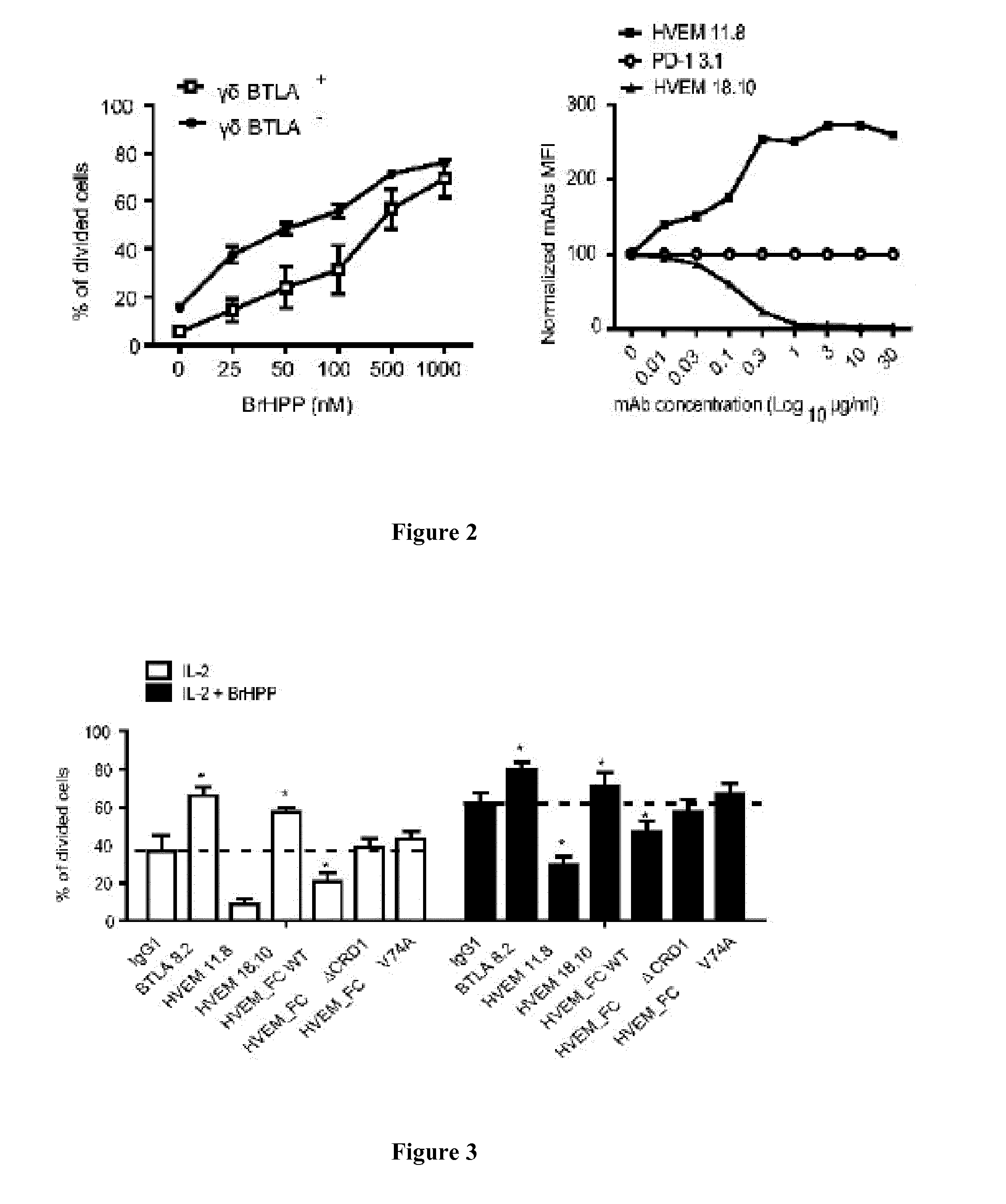 Antagonist of the btla/hvem interaction for use in therapy