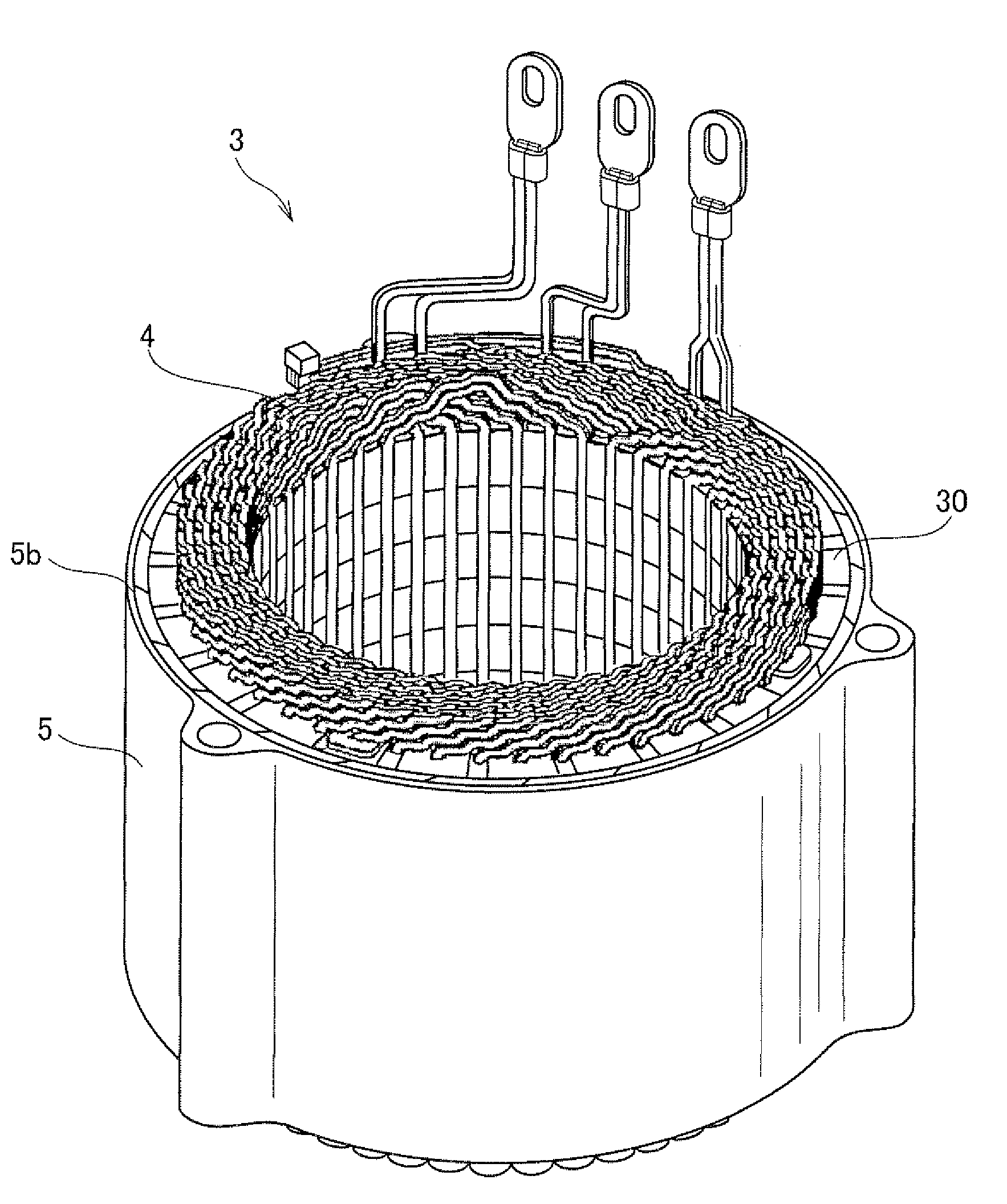 Stator of electric rotating machine