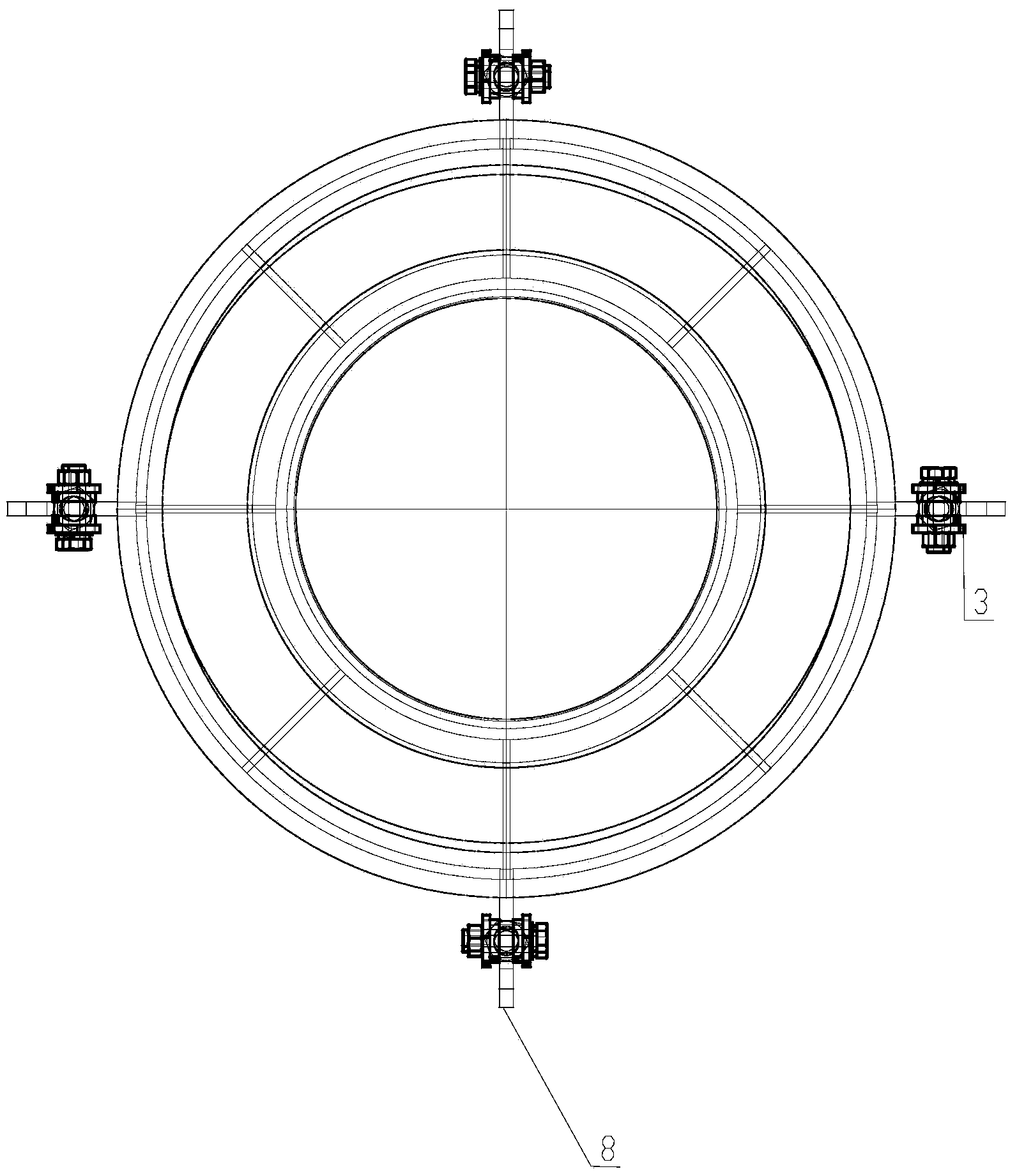 Mechanical connection type connection pipe inner wall surfacing auxiliary device and method for conducting connection pipe inner wall surfacing through mechanical connection type connection pipe inner wall surfacing auxiliary device