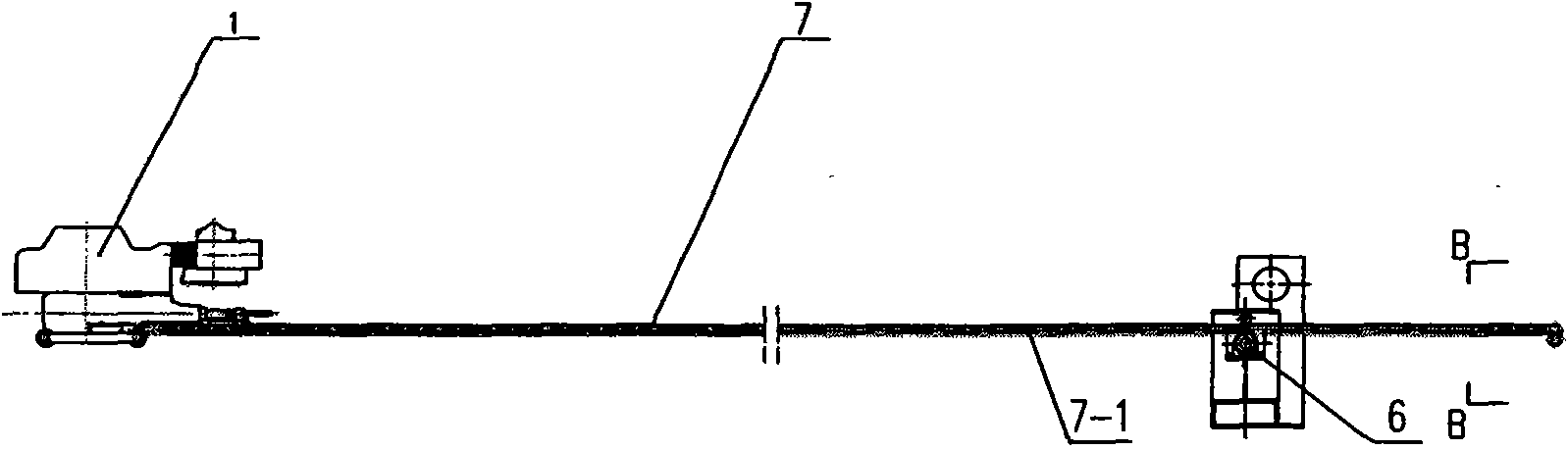 Transmission of mandrel thrust trolley of perforating machine