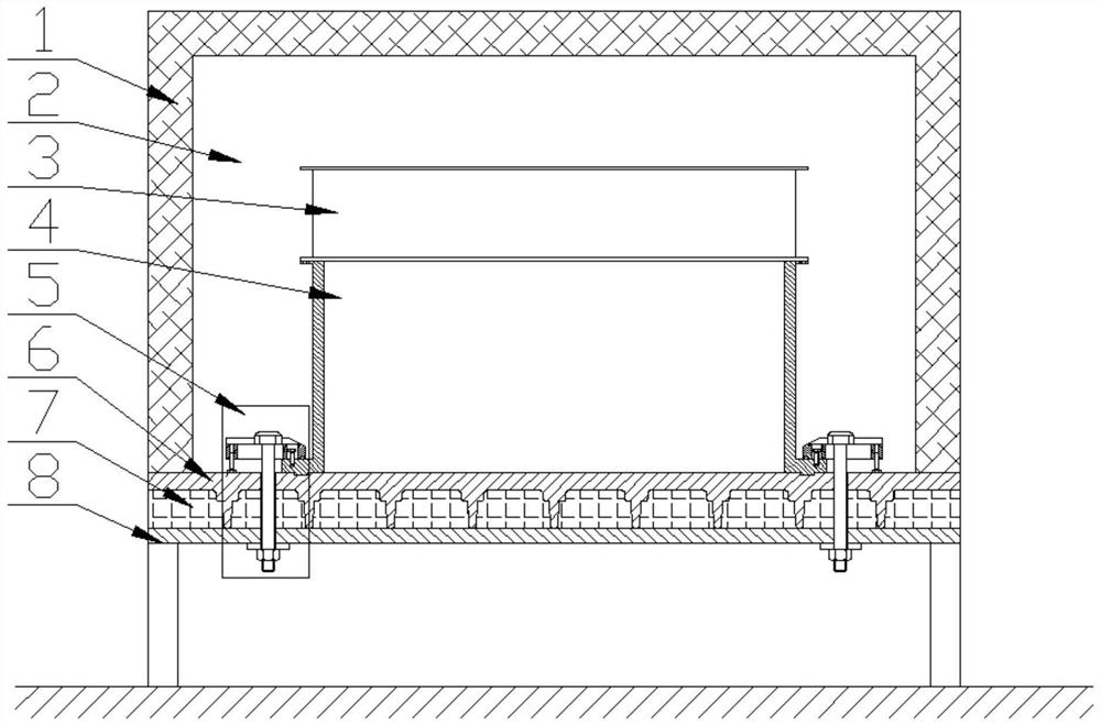 Clamping mechanism for high-temperature test of cartridge receiver