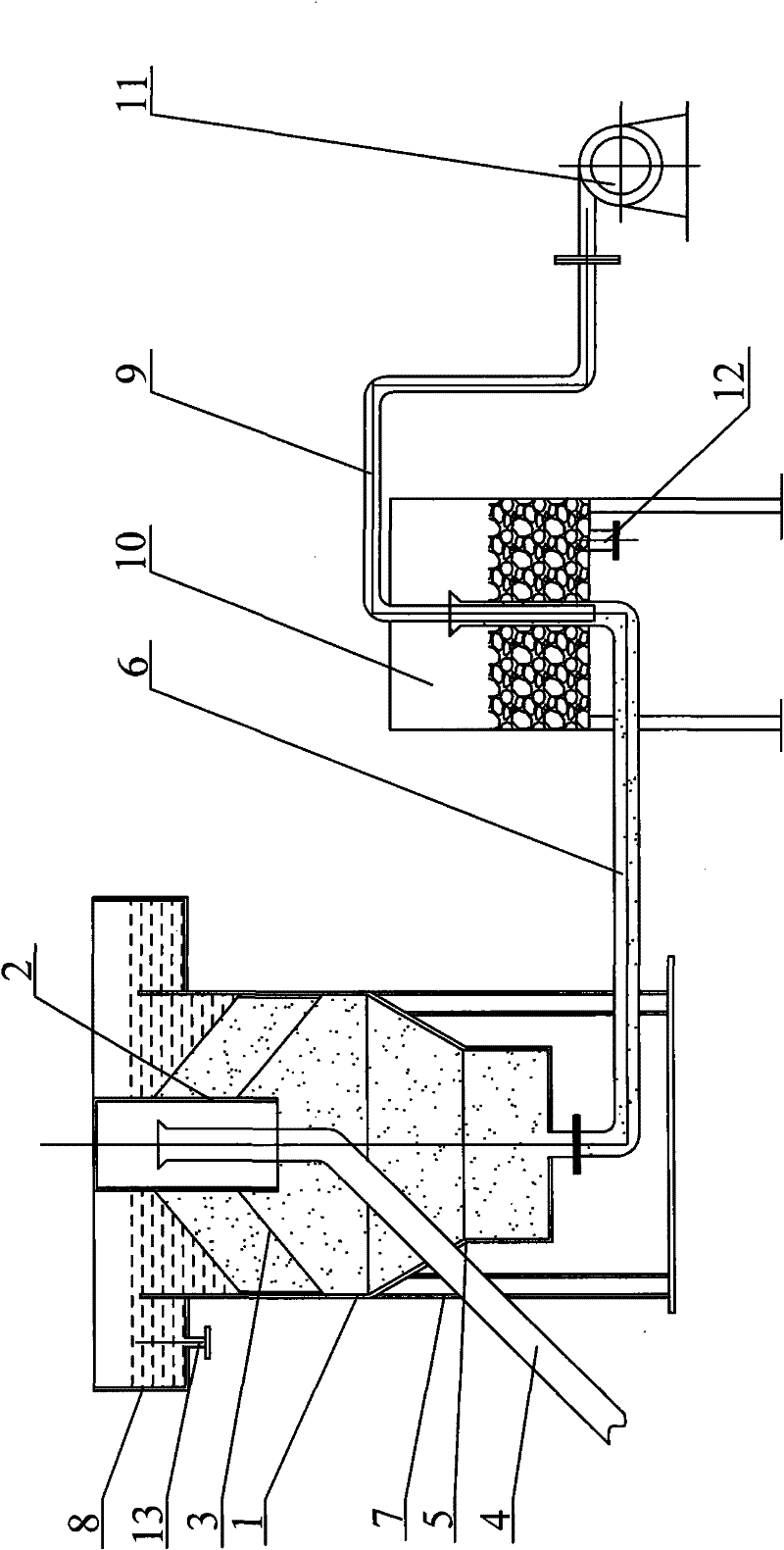 Unpowered whirling cylinder sand and sludge removing machine