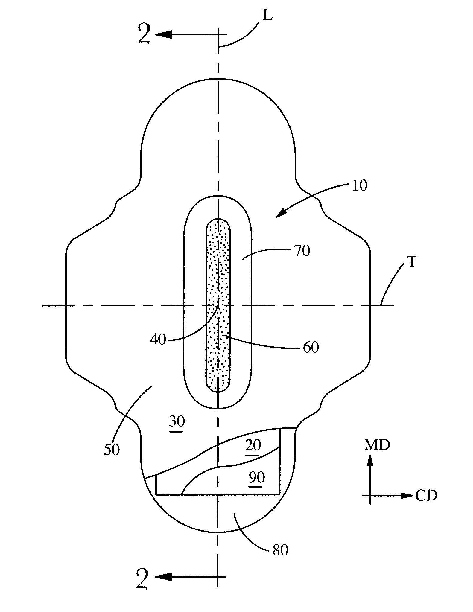 Method of producing color change in overlapping layers
