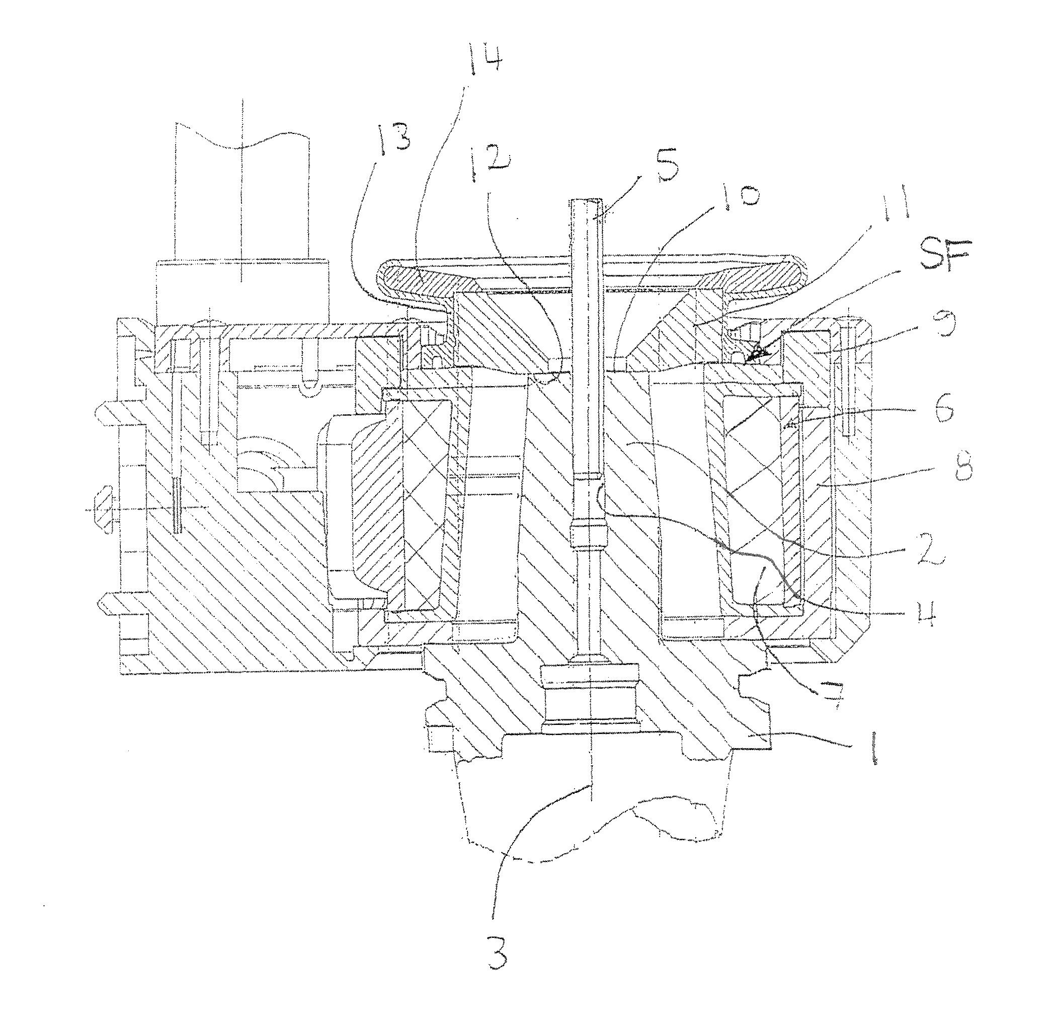 Device for clamping and unclamping a tool through inductive warming of a tool holder