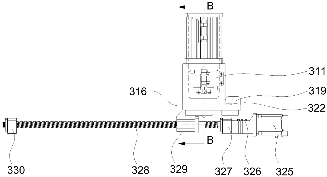 Large sliding table feeding and clamping device