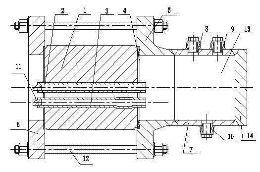Novel testing device and testing method for sealing performance of pipe plate and heat exchange pipe