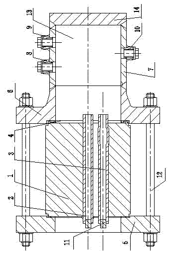 Novel testing device and testing method for sealing performance of pipe plate and heat exchange pipe