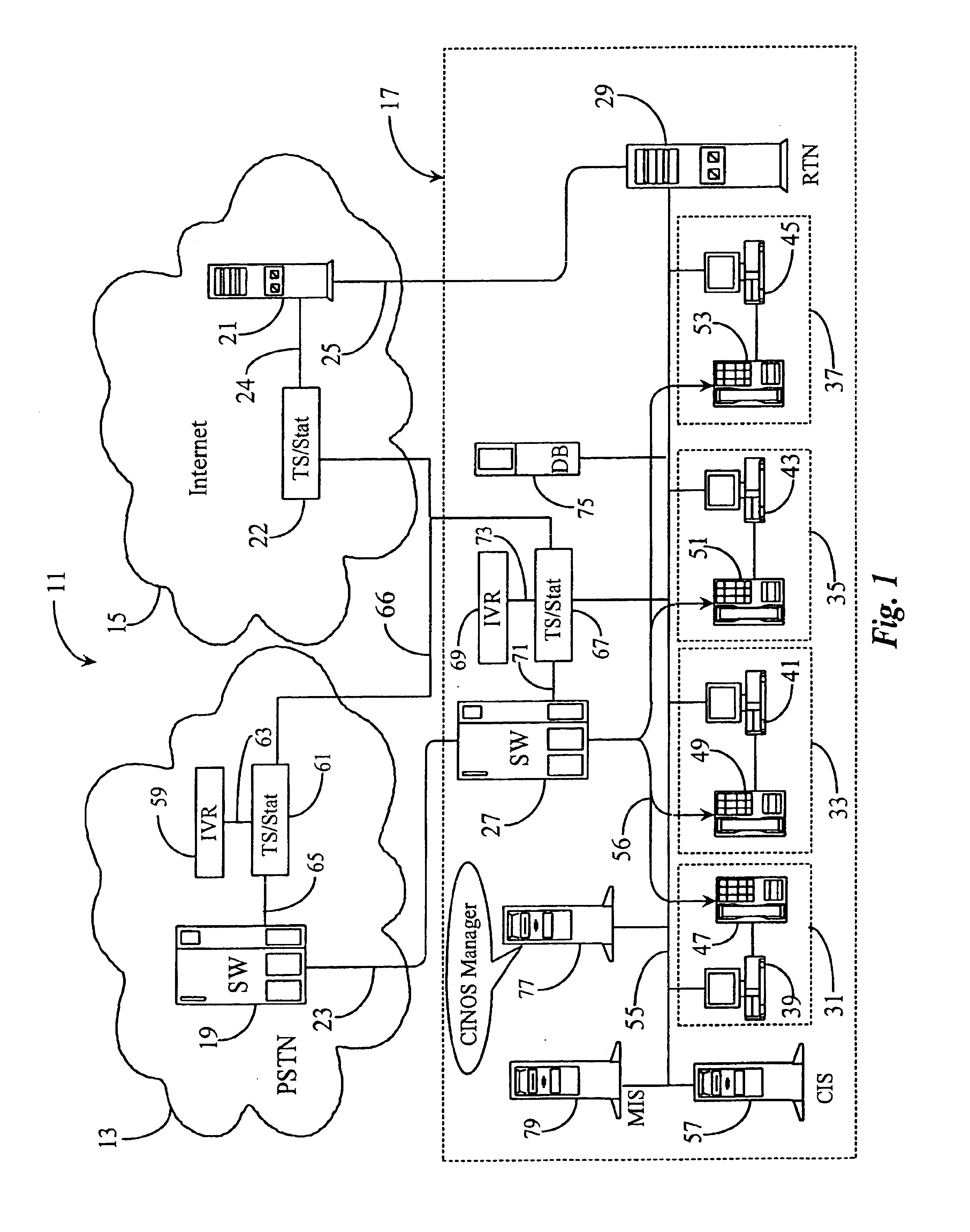 Stored-media interface engine providing an abstract record of stored multimedia files within a multimedia communication center