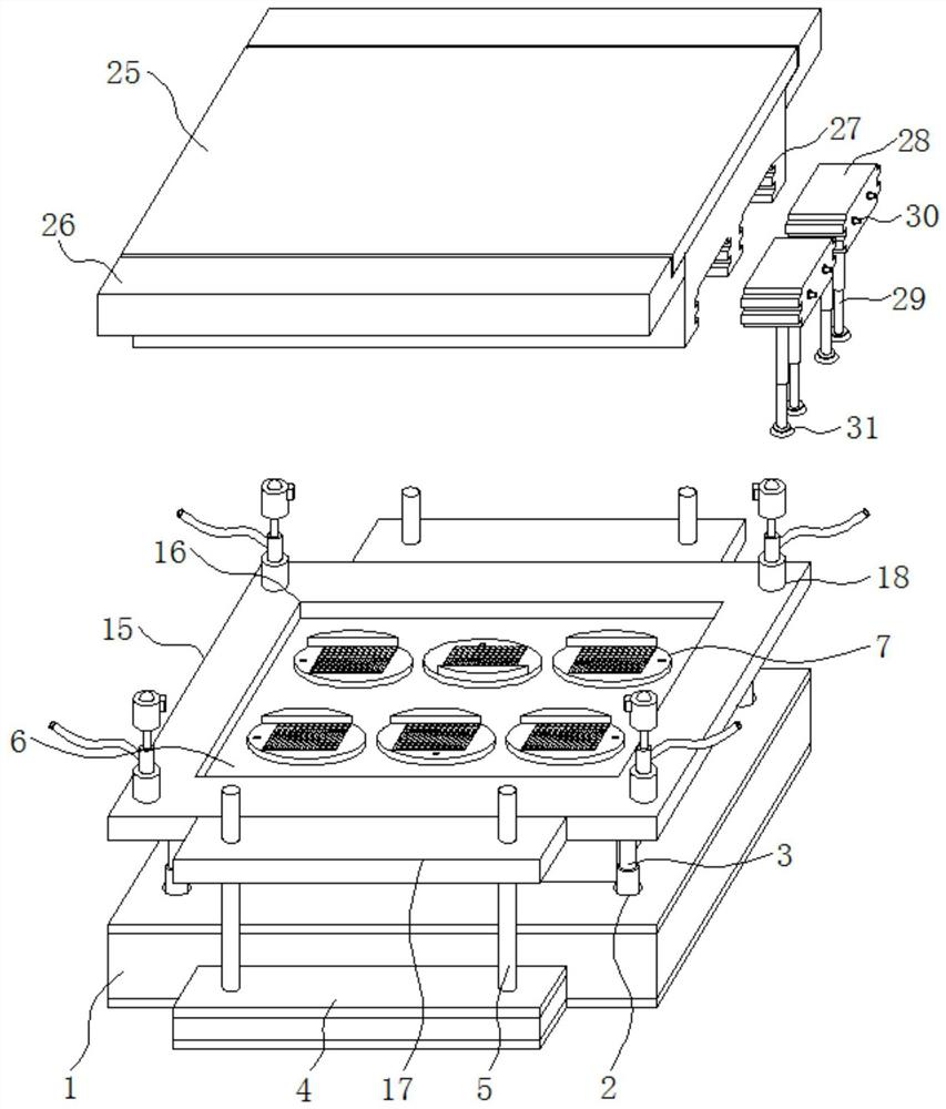 Air-suction magnetically-non-conductive bearing processing platform capable of multi-directional transition