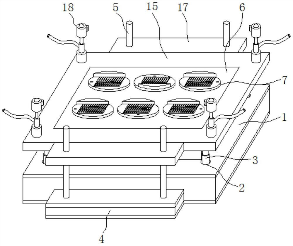 Air-suction magnetically-non-conductive bearing processing platform capable of multi-directional transition