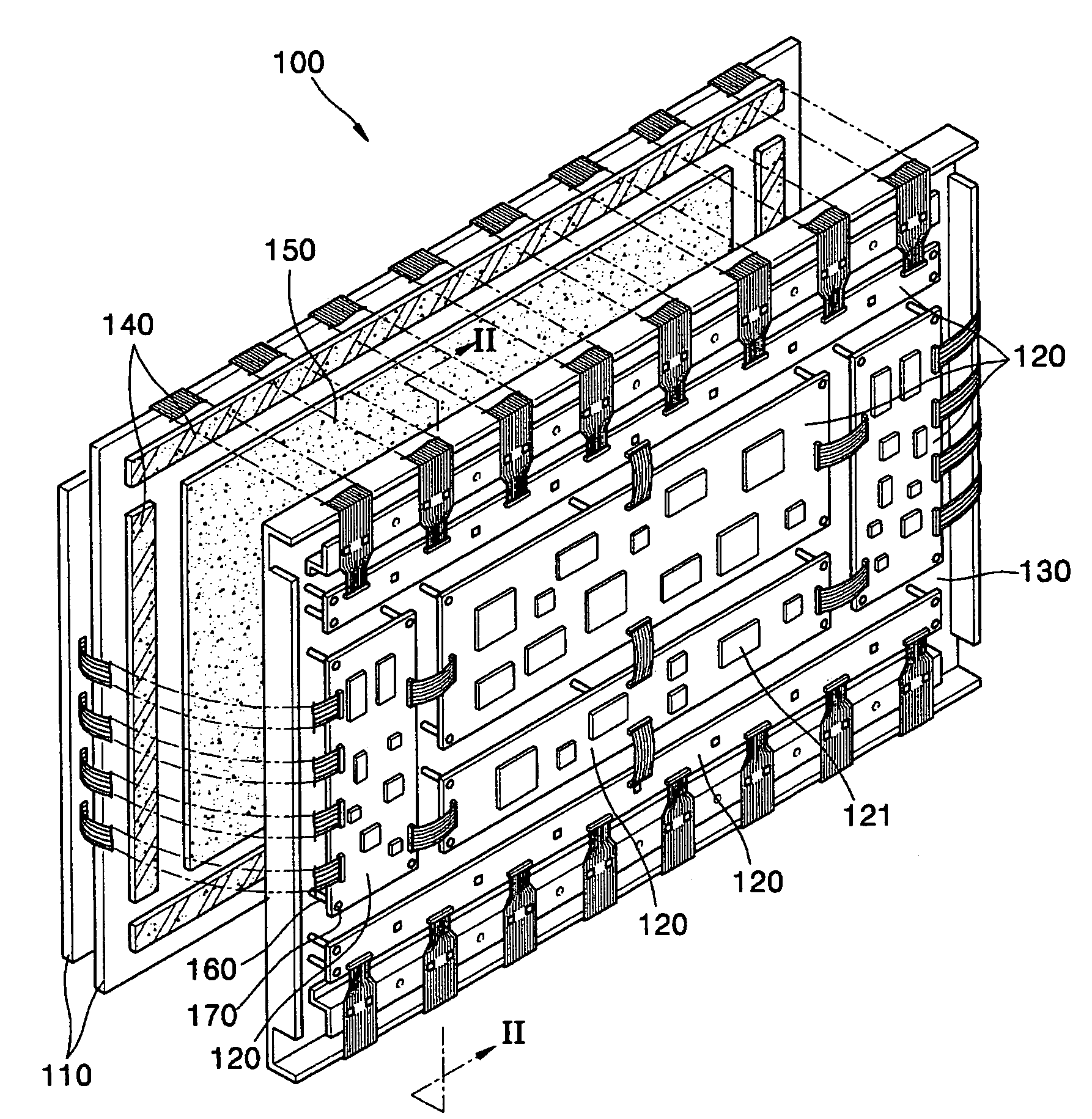 Chassis structure for plasma display module and plasma display module including the chassis structure