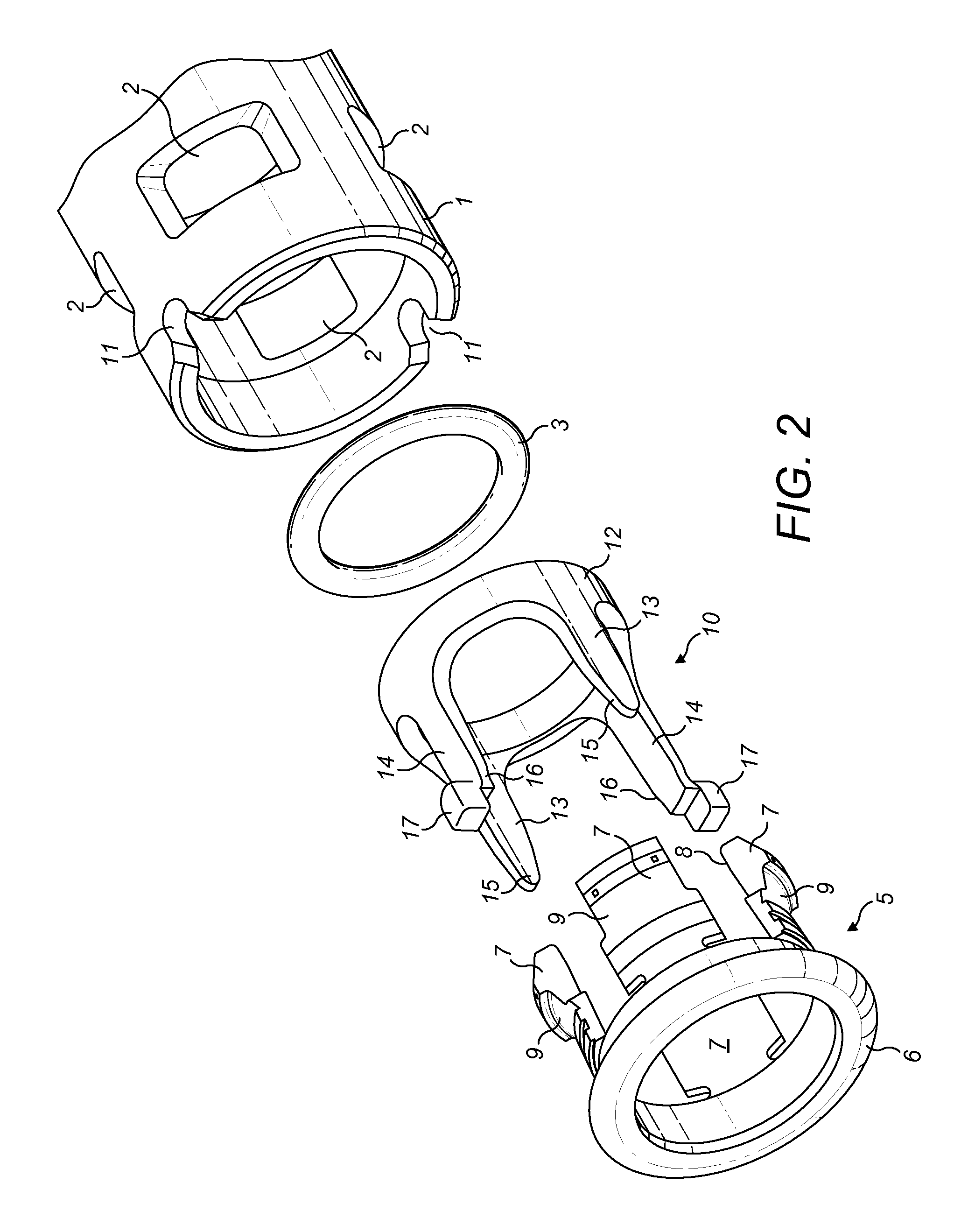 Tube coupling having an improved collet alignment