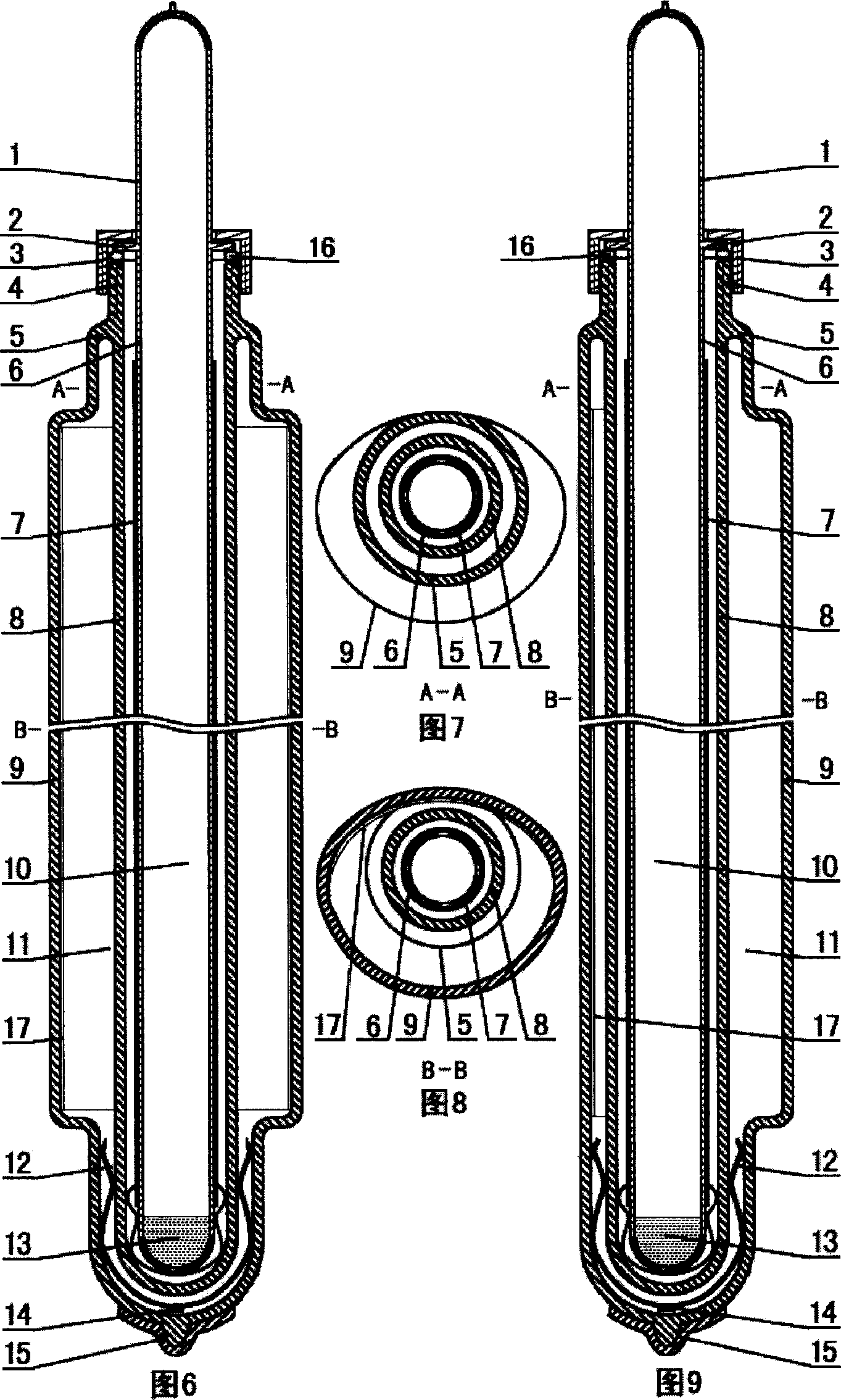 Solar vacuum transducing tube having photo-heat conversion film compouned on pressure-bearing tube