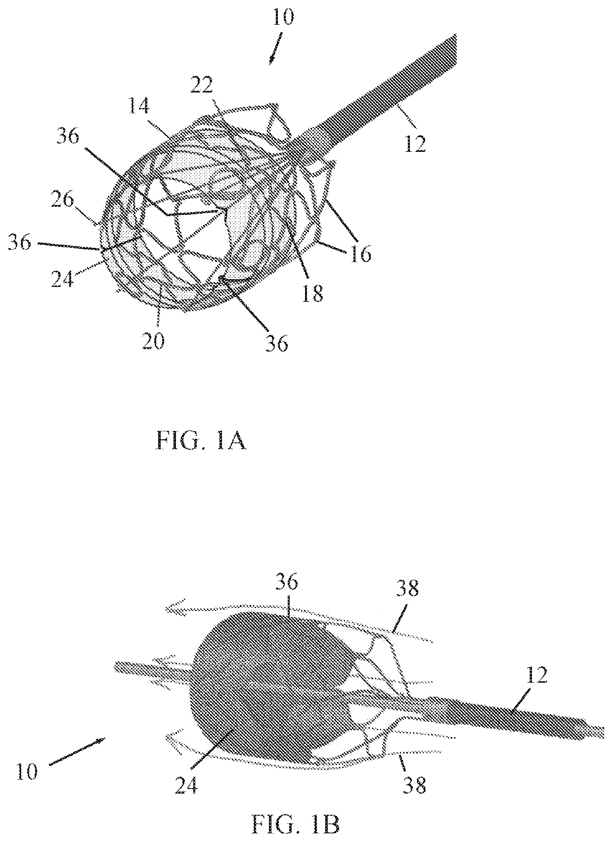 Flow occlusion device having circumferential flushing