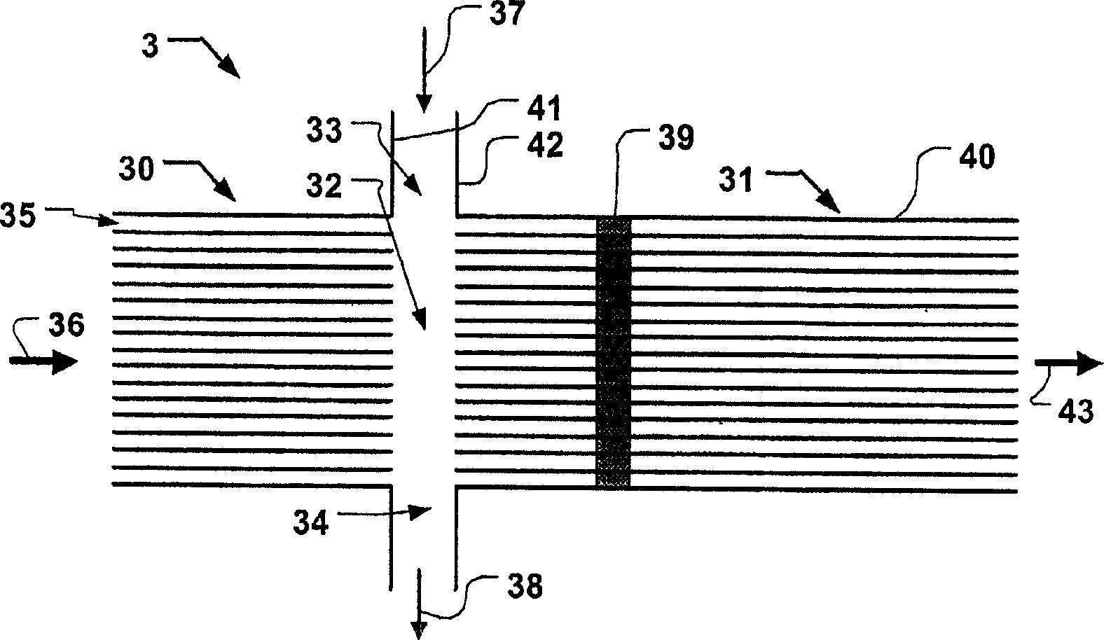 Fluid partitioning in multiple microchannels