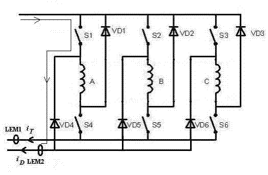 Fault diagnosis method for switch reluctance motor dual-switch power converter fly-wheel diode