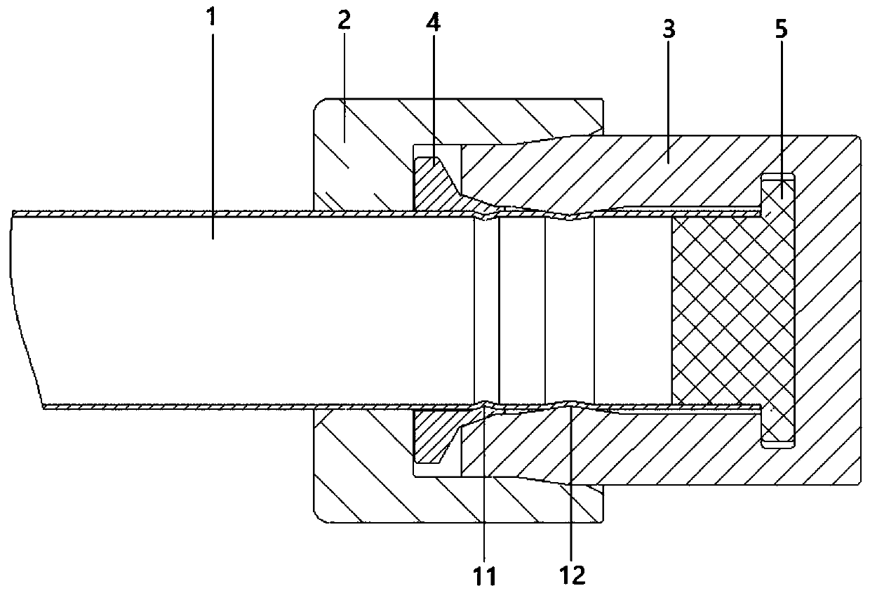 Pipeline end plugging structure and assembling method of structure and pipeline