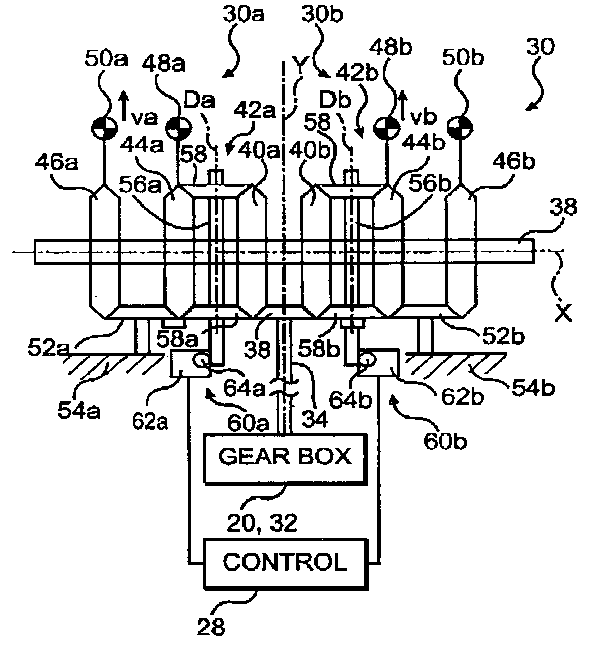 Gearbox mounted force generator
