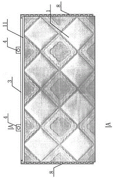 External thermal insulation cement decoration panel provided with concave edge and sunk key type joint and mounting and leveling method thereof
