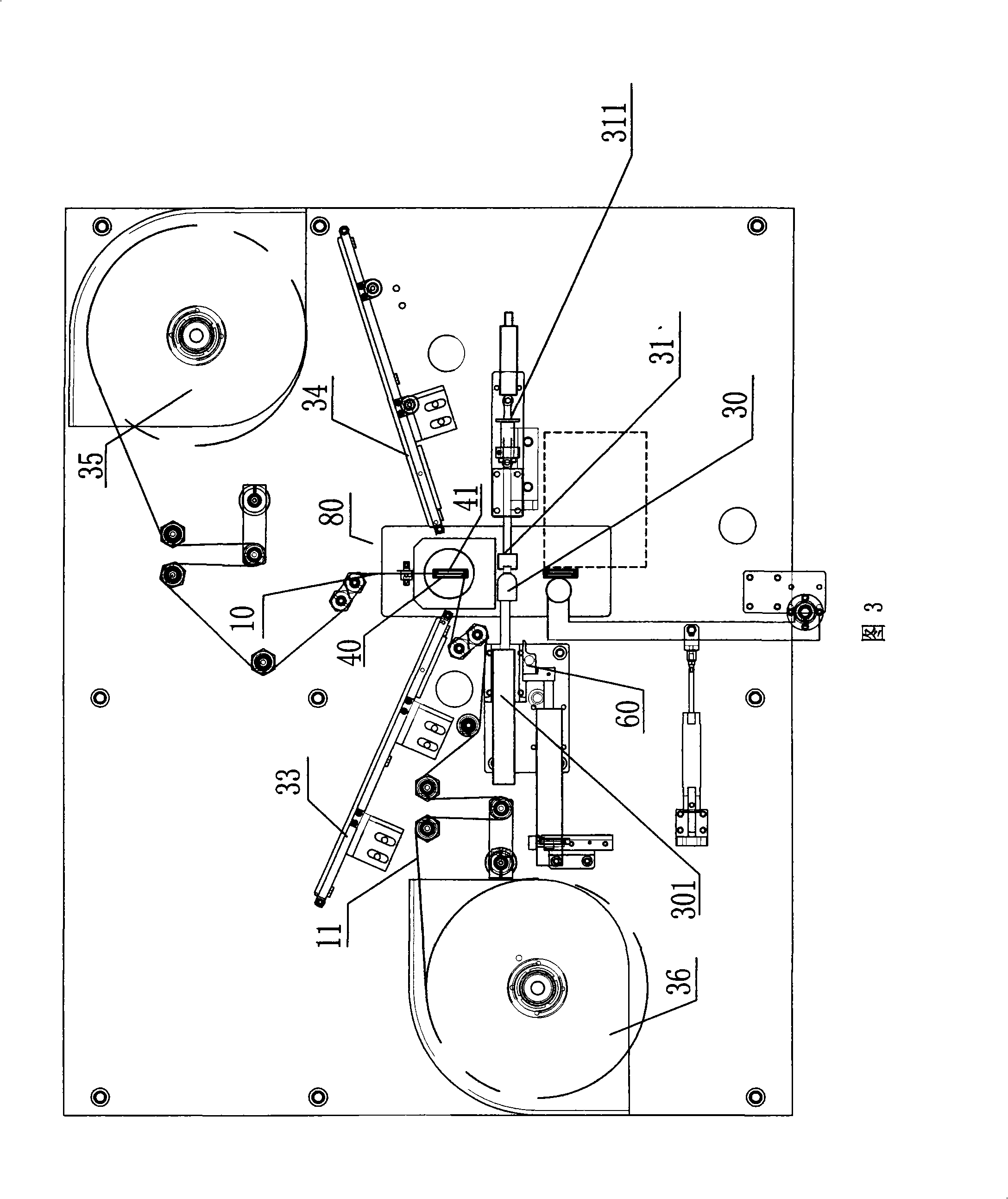 Machine for winding core of lithium ion battery