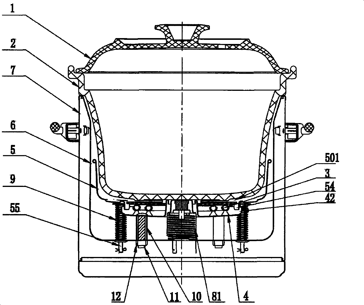 Safety energy-saving electric heating cooker