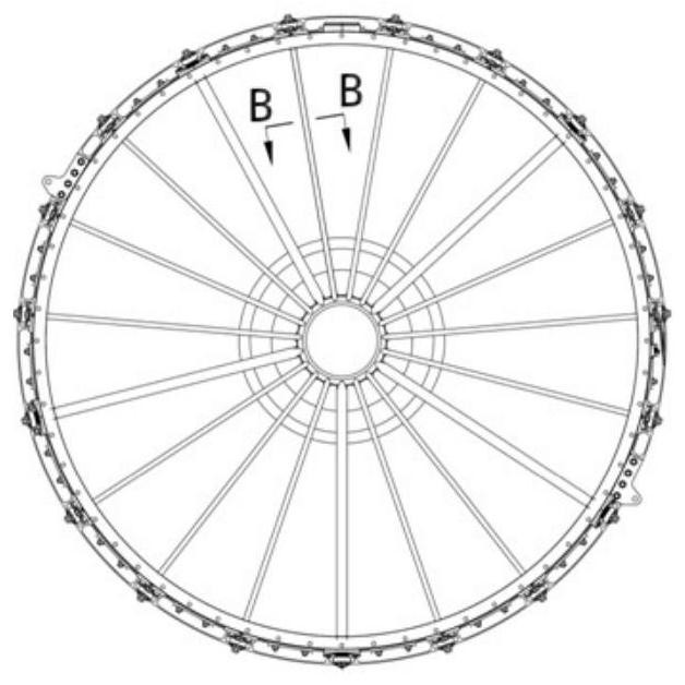 Forward radar stealth structure of aero-engine