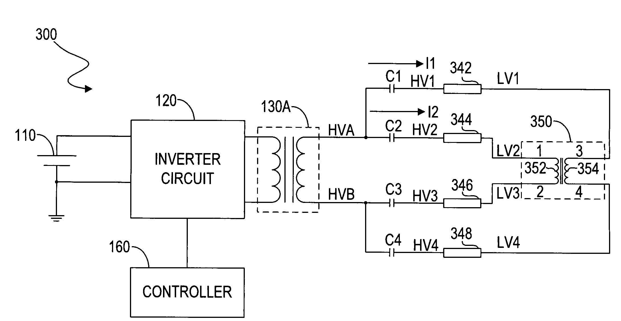 Circuit structure for LCD backlight