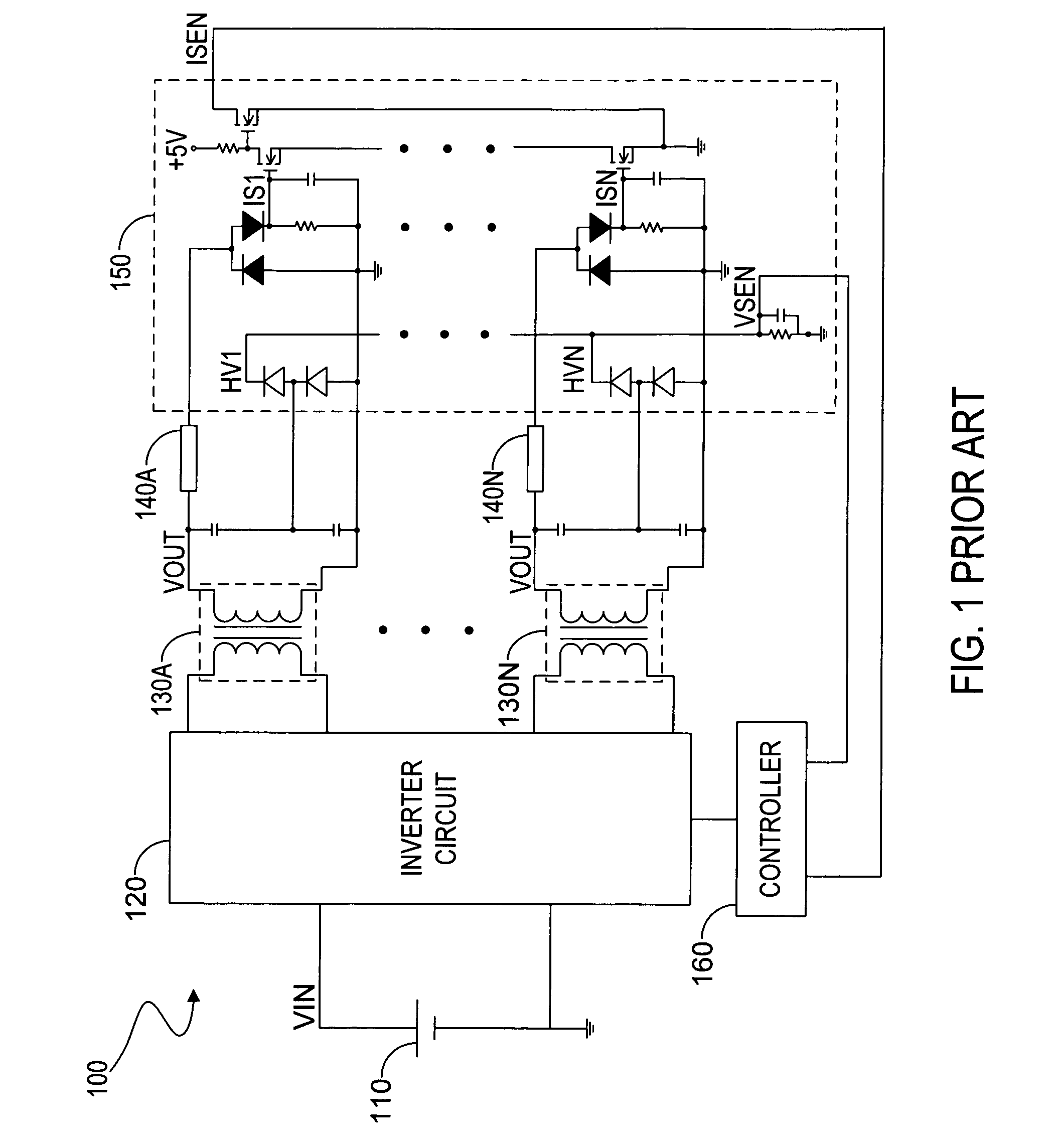 Circuit structure for LCD backlight