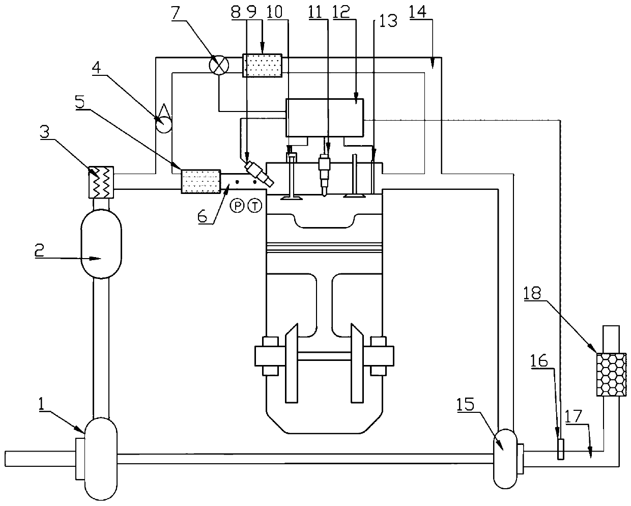 Equivalent combustion system and control method based on mixture gas dilution