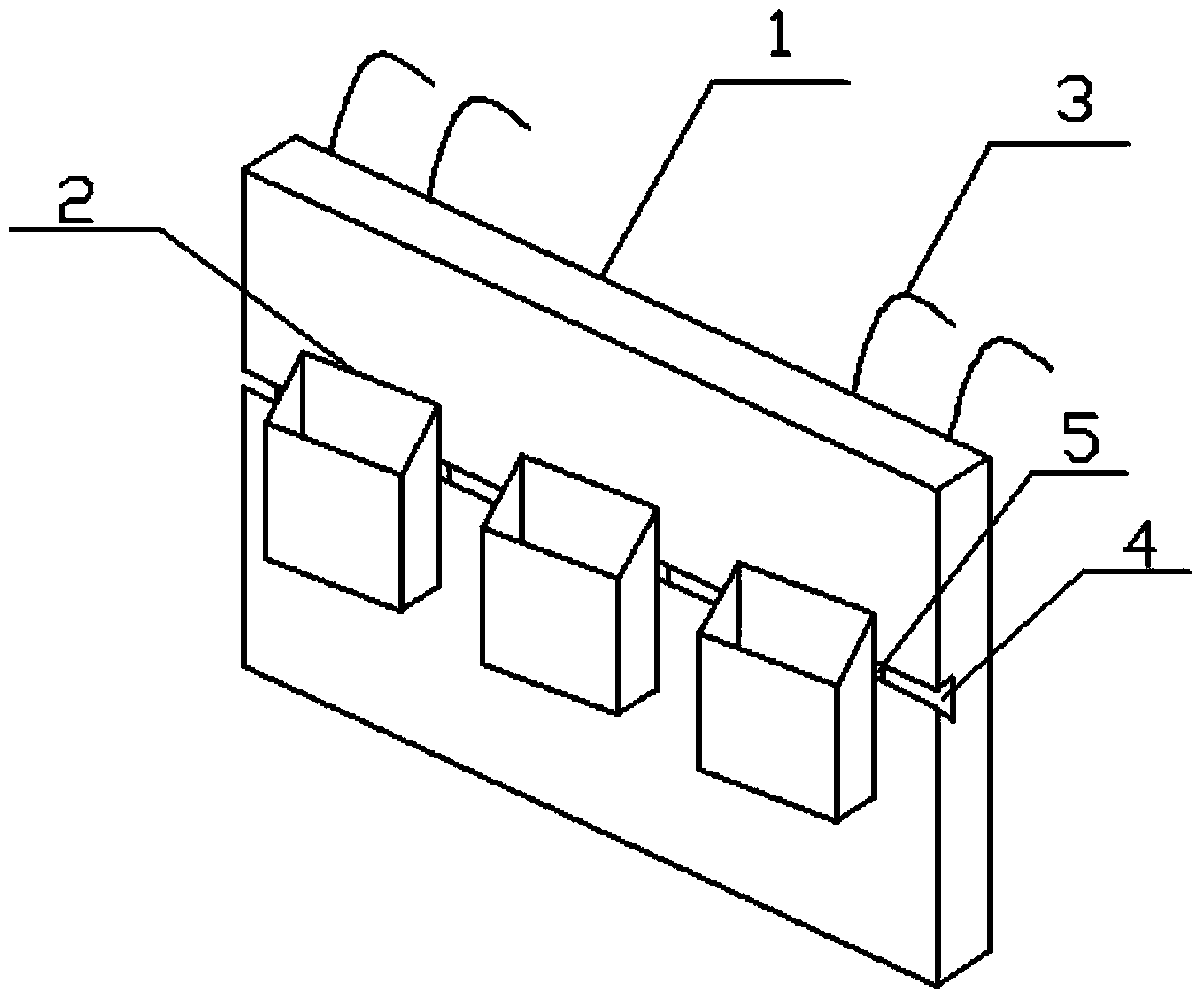 Suspension type waste accommodation device