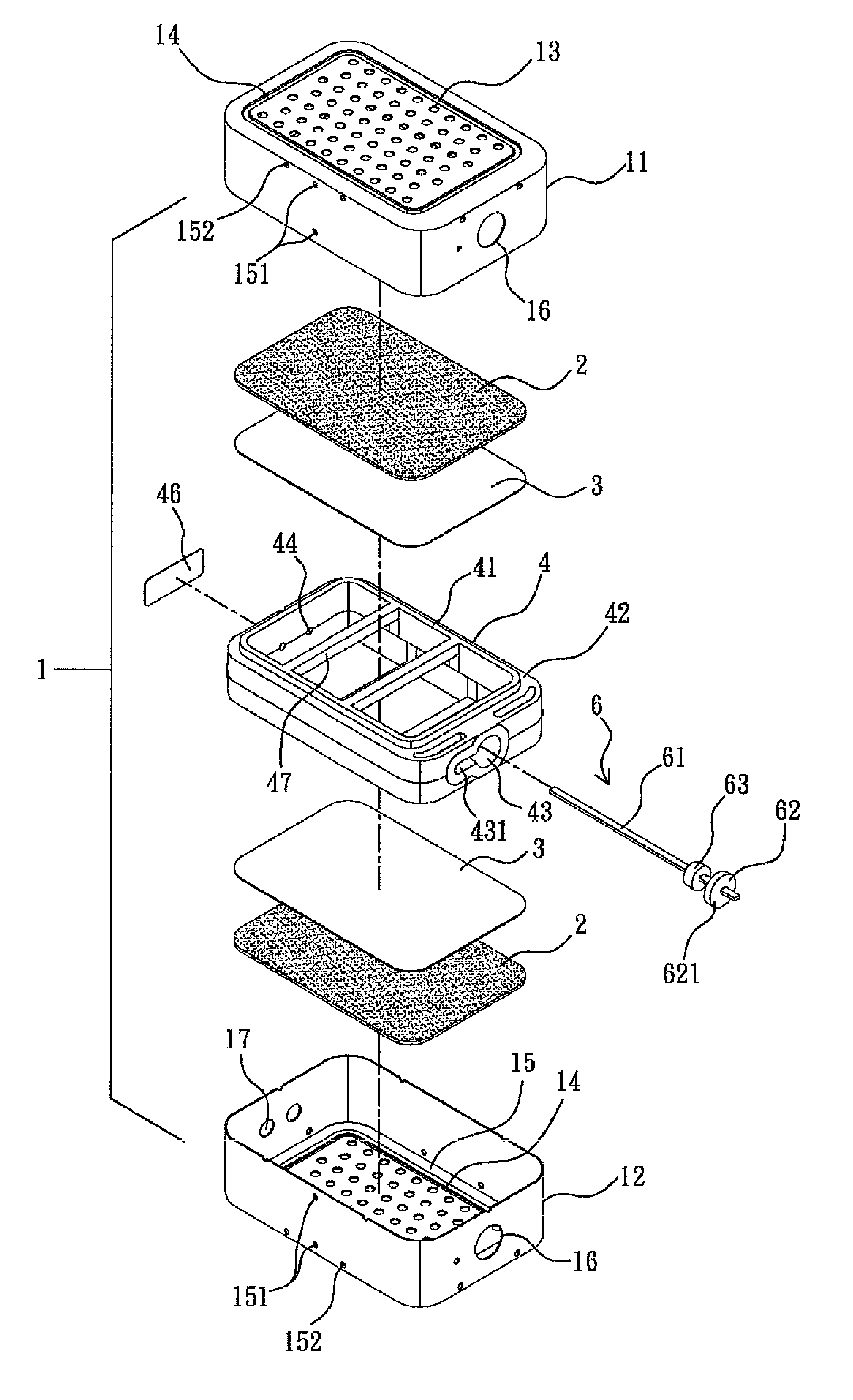 Packaging structure of low-pressure molded fuel cell