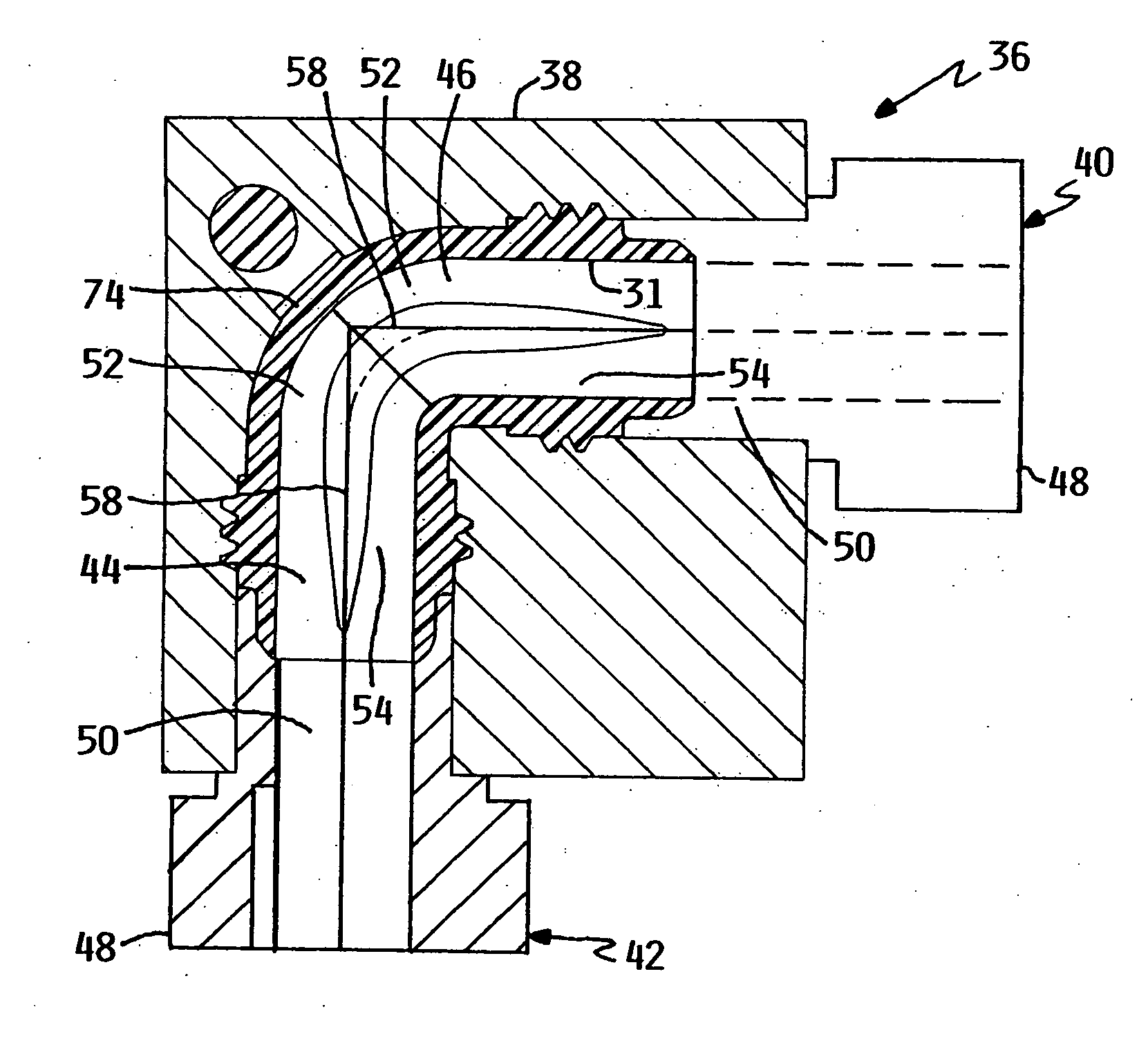 Process and apparatus for molding polymer fittings