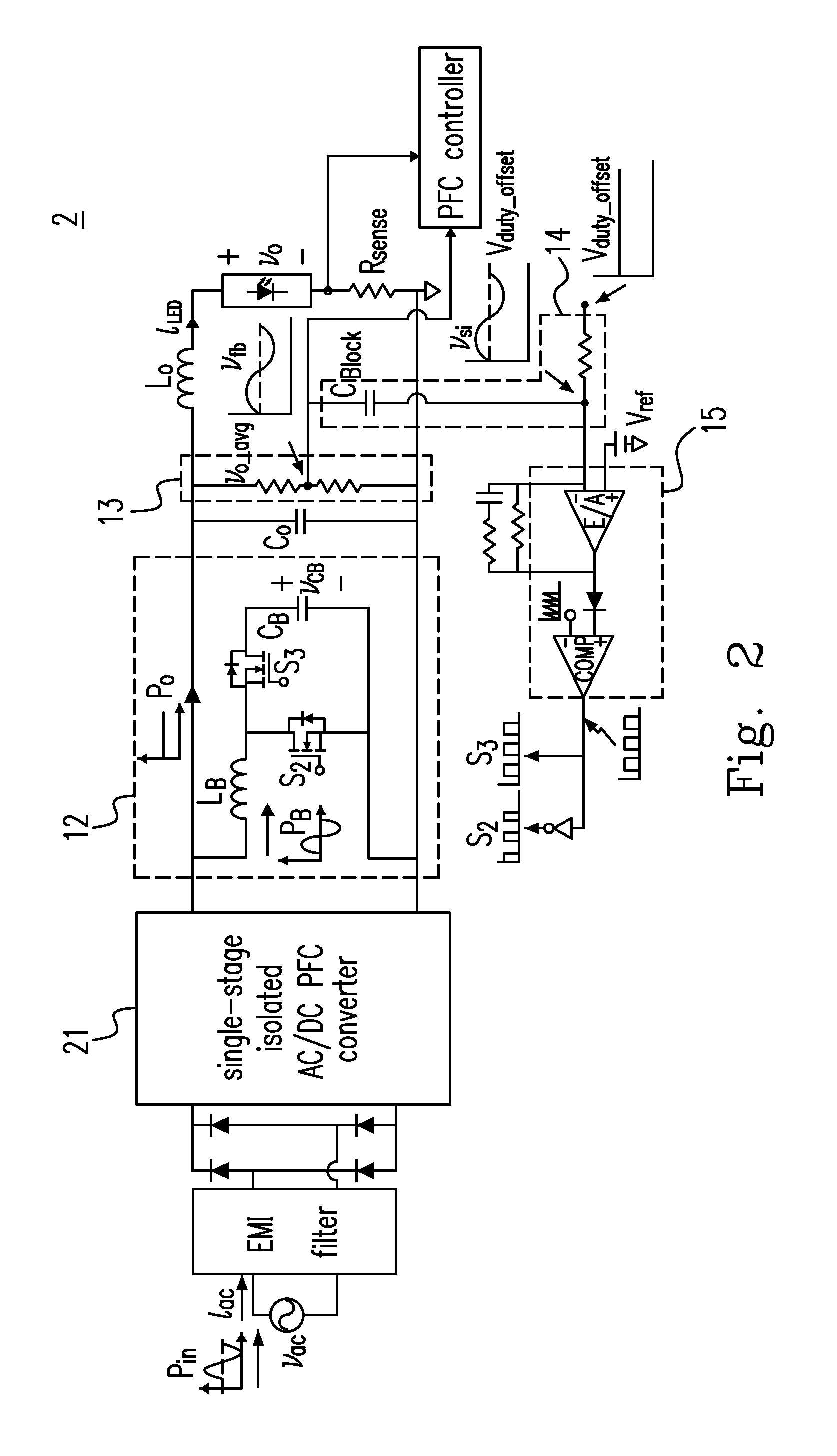 Electrolytic capacitor-less ac/dc converter and controlling method thereof