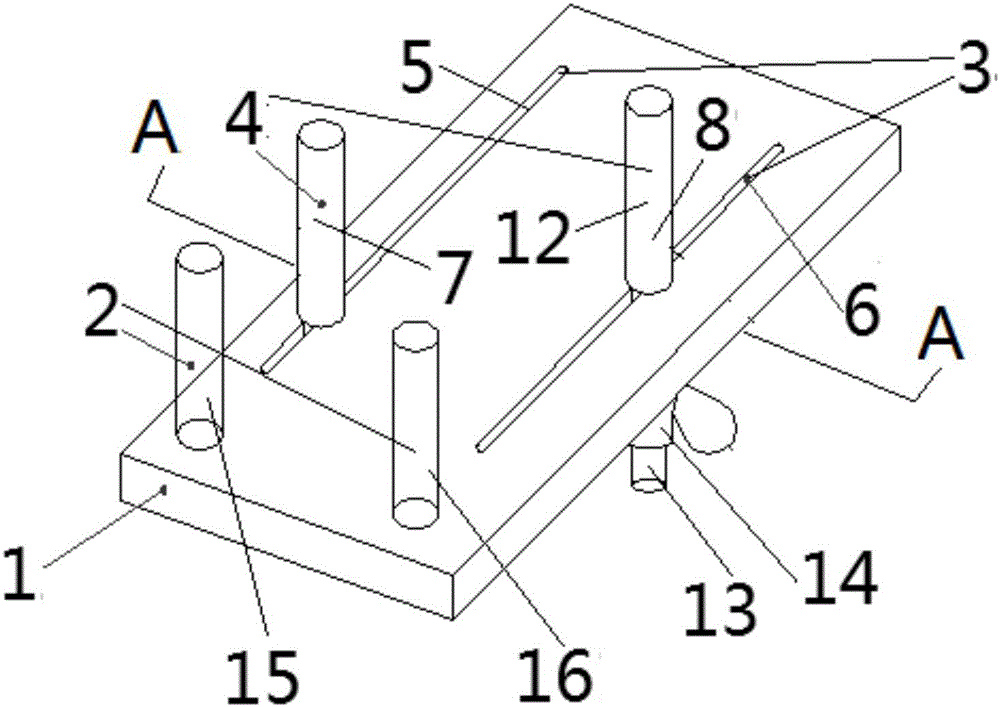 Oblique plate oblique angle measuring device