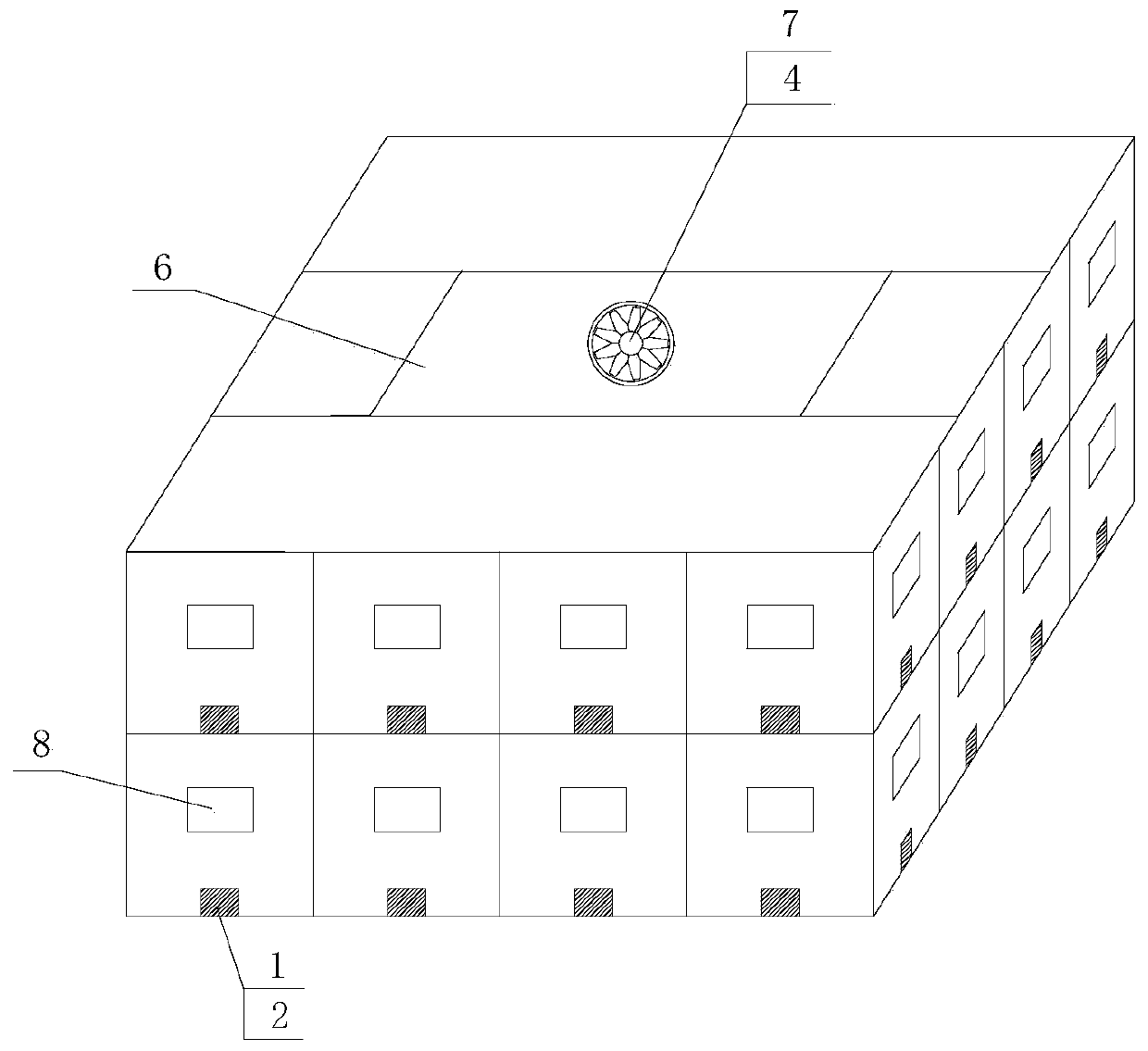 Method for improving ventilation and lighting effects of building