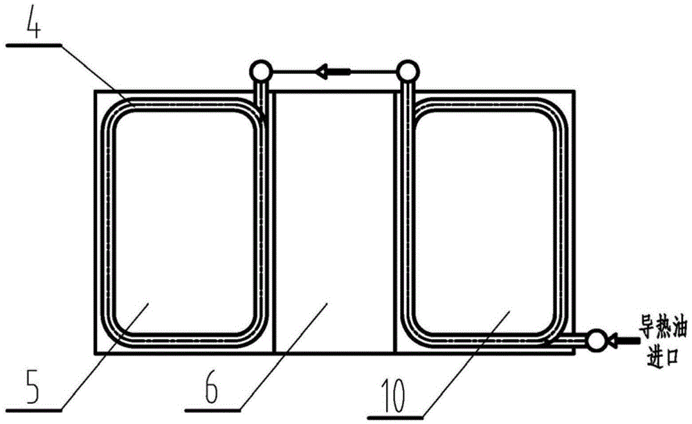 A horizontal circulating fluidized bed heat conduction oil furnace