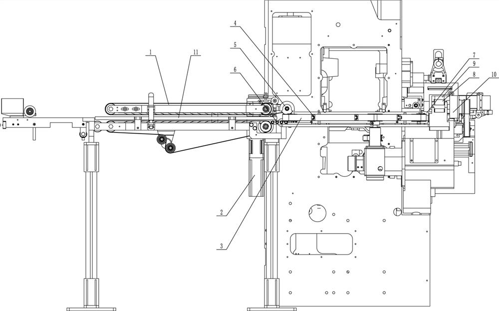 Flexible turning-around device for small cigarette packets