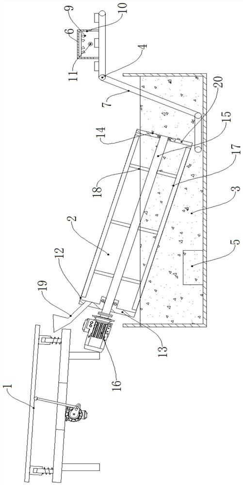 Automatic sand and slag separation system for sand mold casting and slag and sand separation method