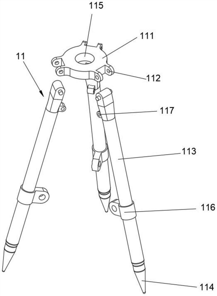 Reverse adjustment type triangular holder shooting support and compensation system