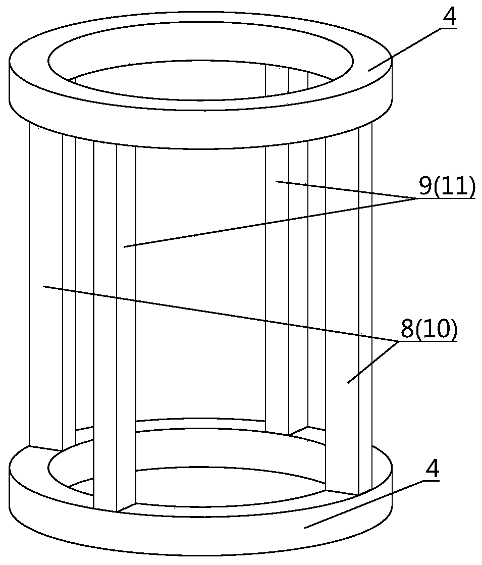 A vane type oscillating hydraulic cylinder with a fully enclosed cage seal system