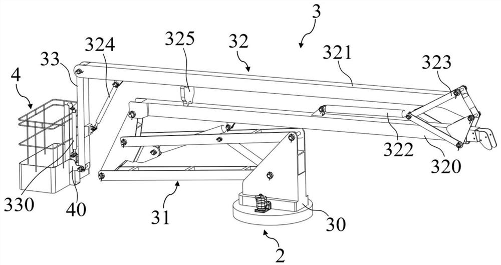 Multi-connecting-rod vehicle-mounted lifting platform