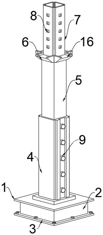 Support device for fabricated house building