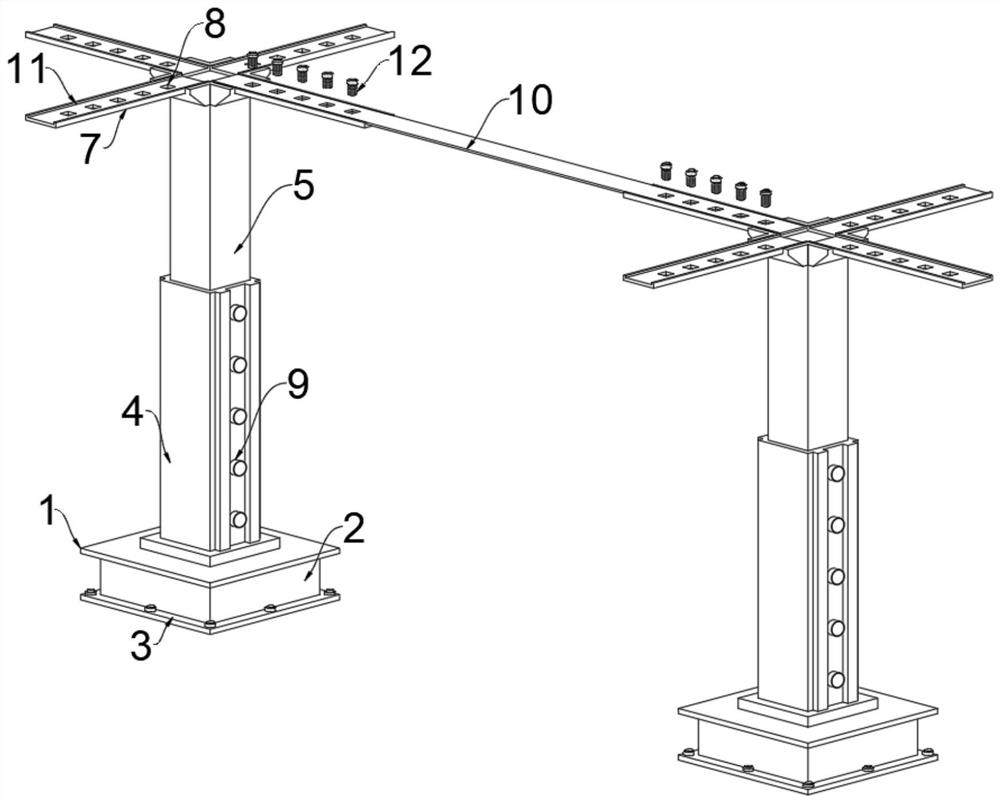 Support device for fabricated house building