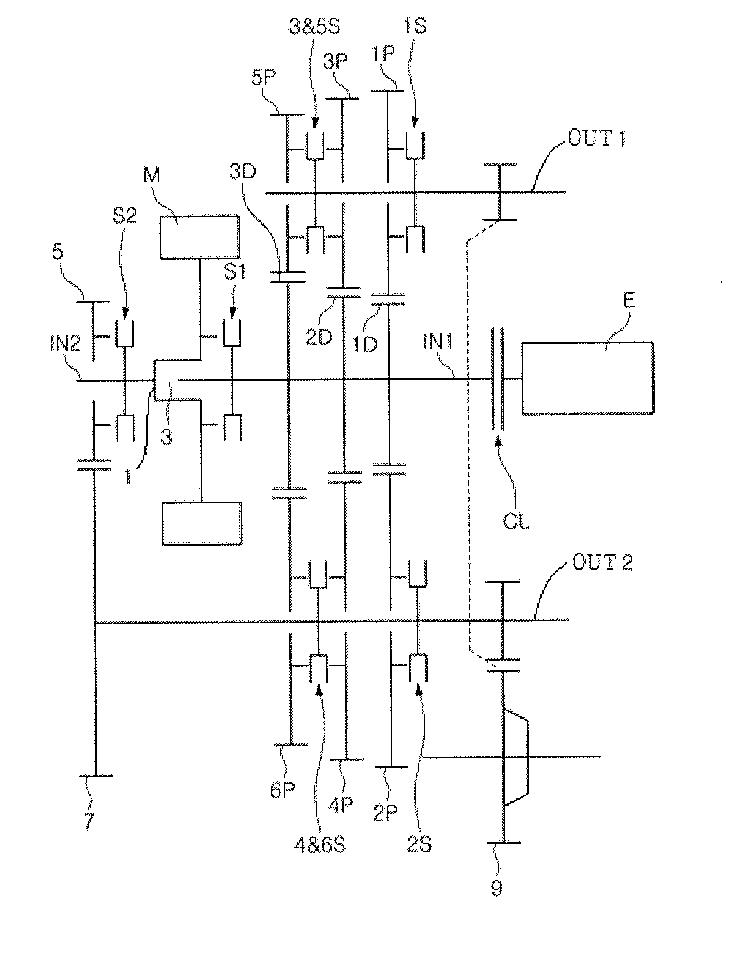 Amt hybrid transmission