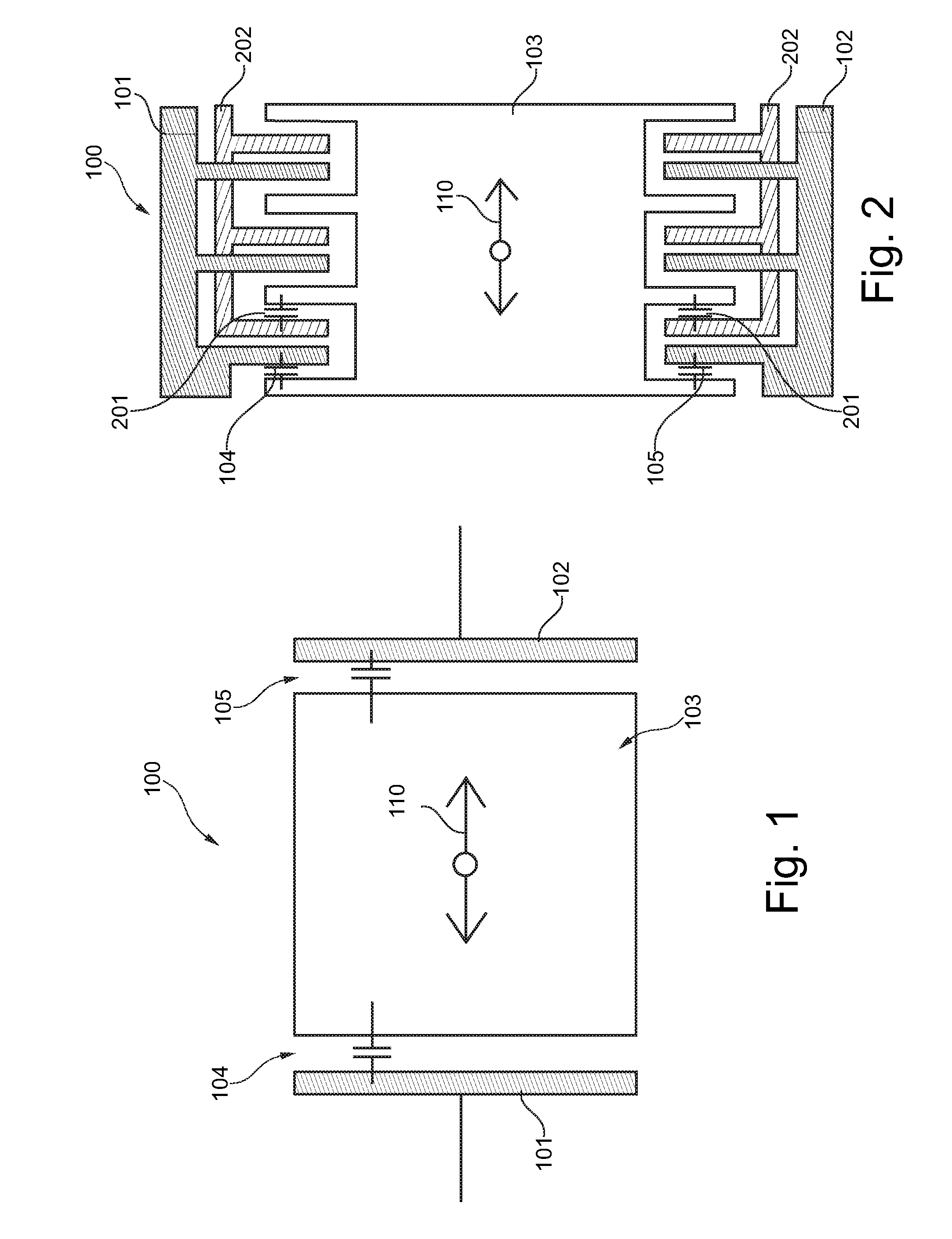 Capacitive sensor device and a method of sensing accelerations