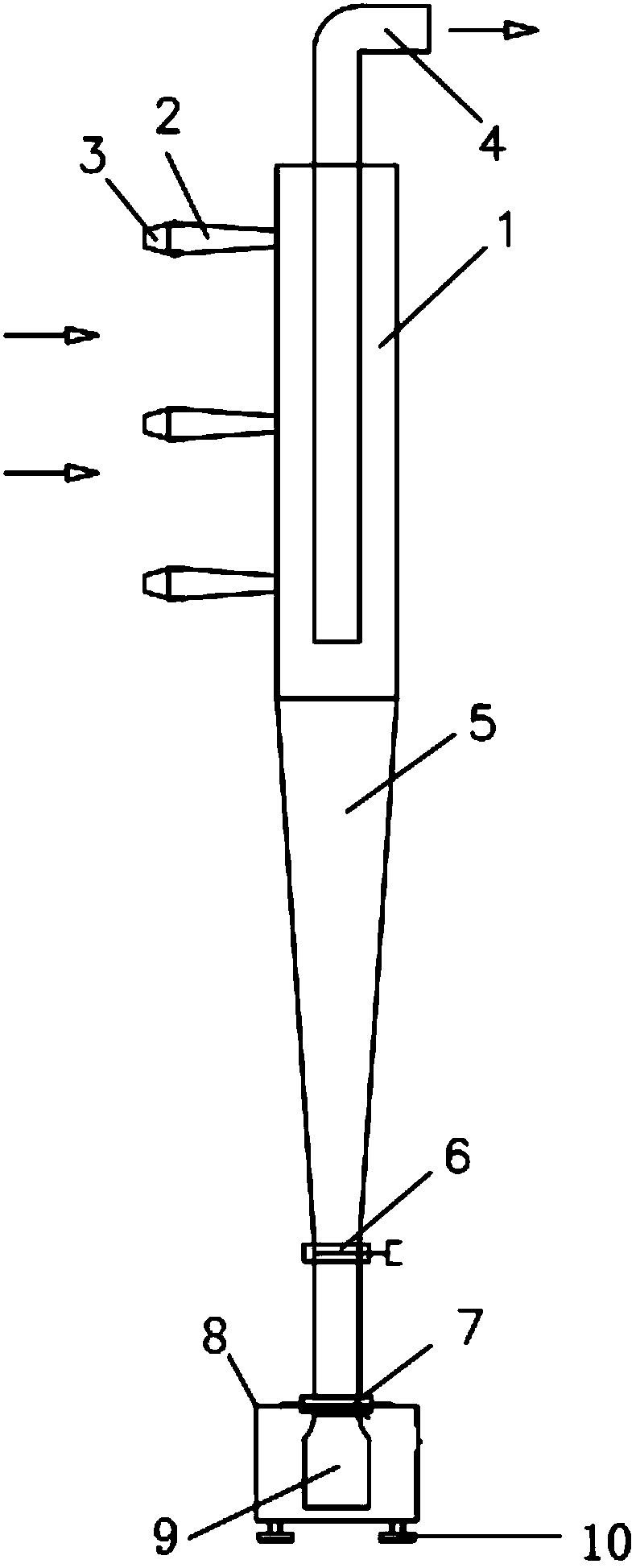 Spiral-flow type flue gas fly ash sampling pipe