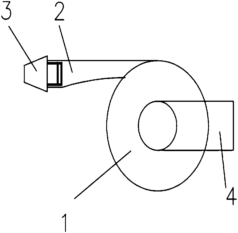 Spiral-flow type flue gas fly ash sampling pipe