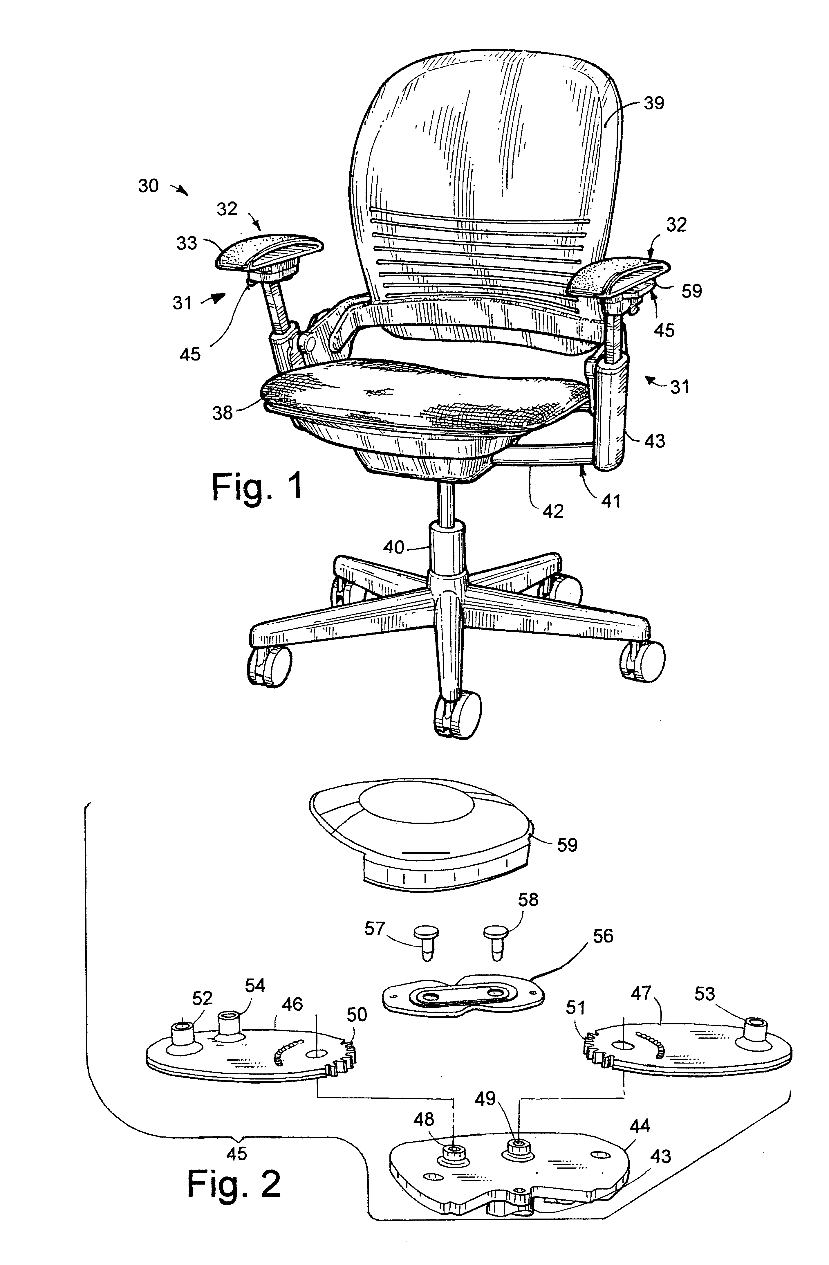 Flexible armrest construction